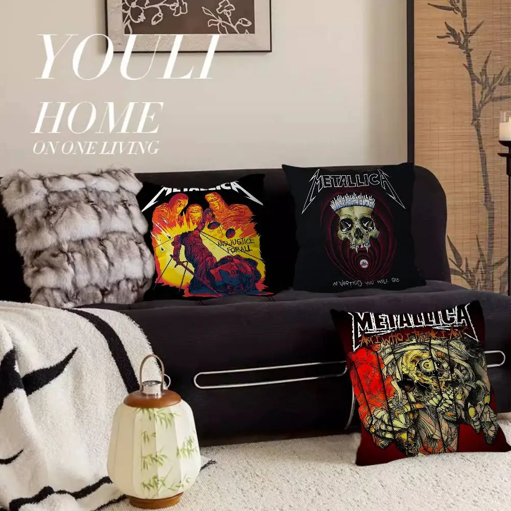

M-Metallica Cushion Cover Pillowcase Upholstery Sofa Throw Pillow Home Decor Pillowcas