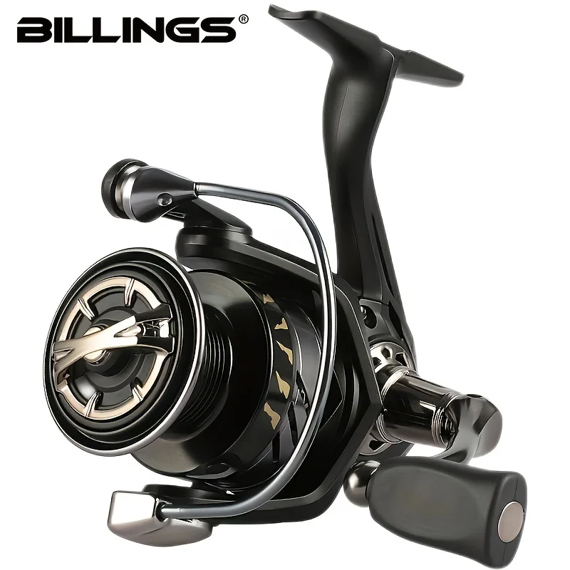 BILLINGS BK 1000~6000 Series,5.2:1 Gear Ratio,22LB Max Drag,Shallow Spool,Spinning Fishing Reel,For Freshwater Saltwater