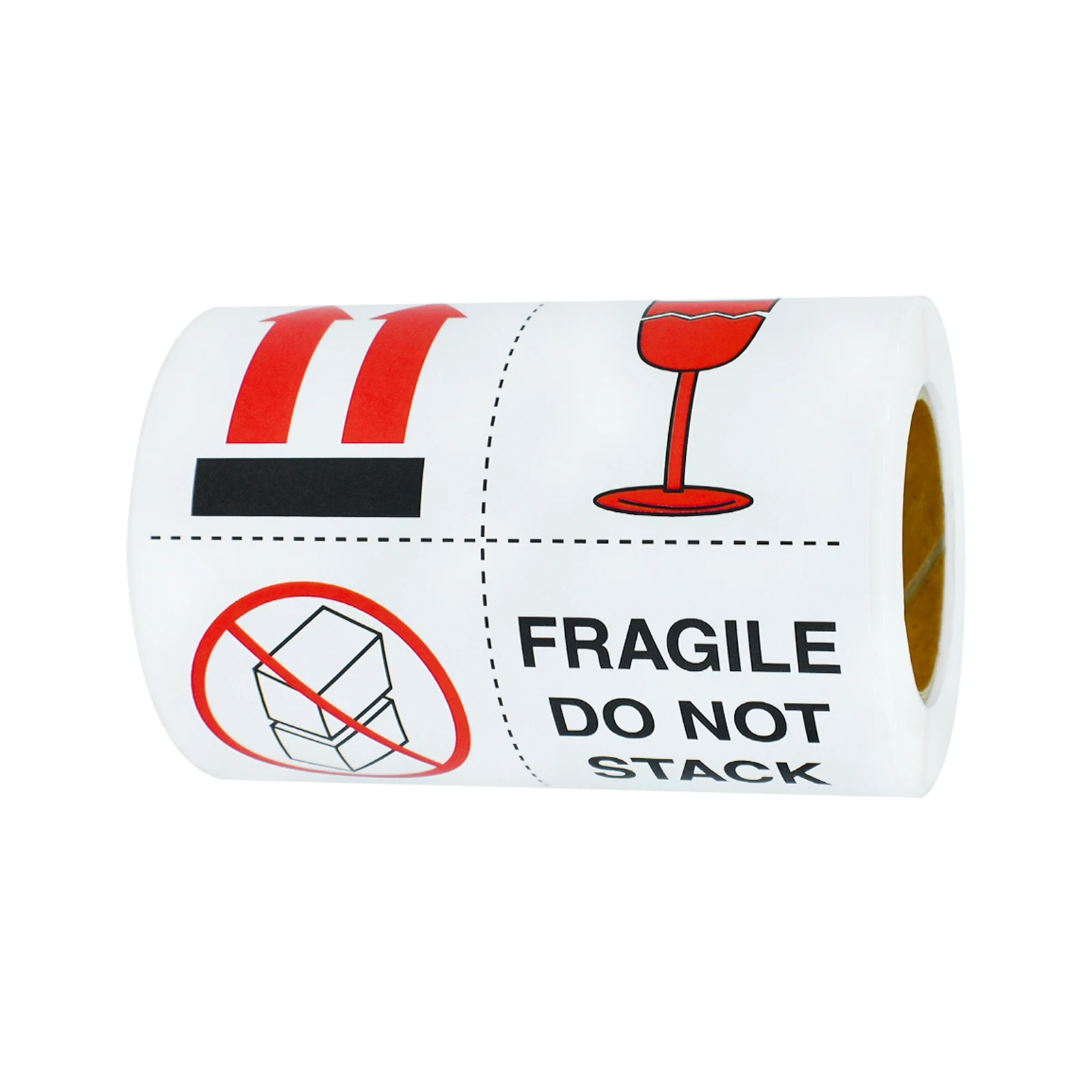

100Pcs 4In*4In Fragile Goods Do Not Stack Red Arrow Transport Warning Stickers Express Delivery Packaging Warning Labels Transport Warning Label Stickers, Handle with Care Warning Label Stickers