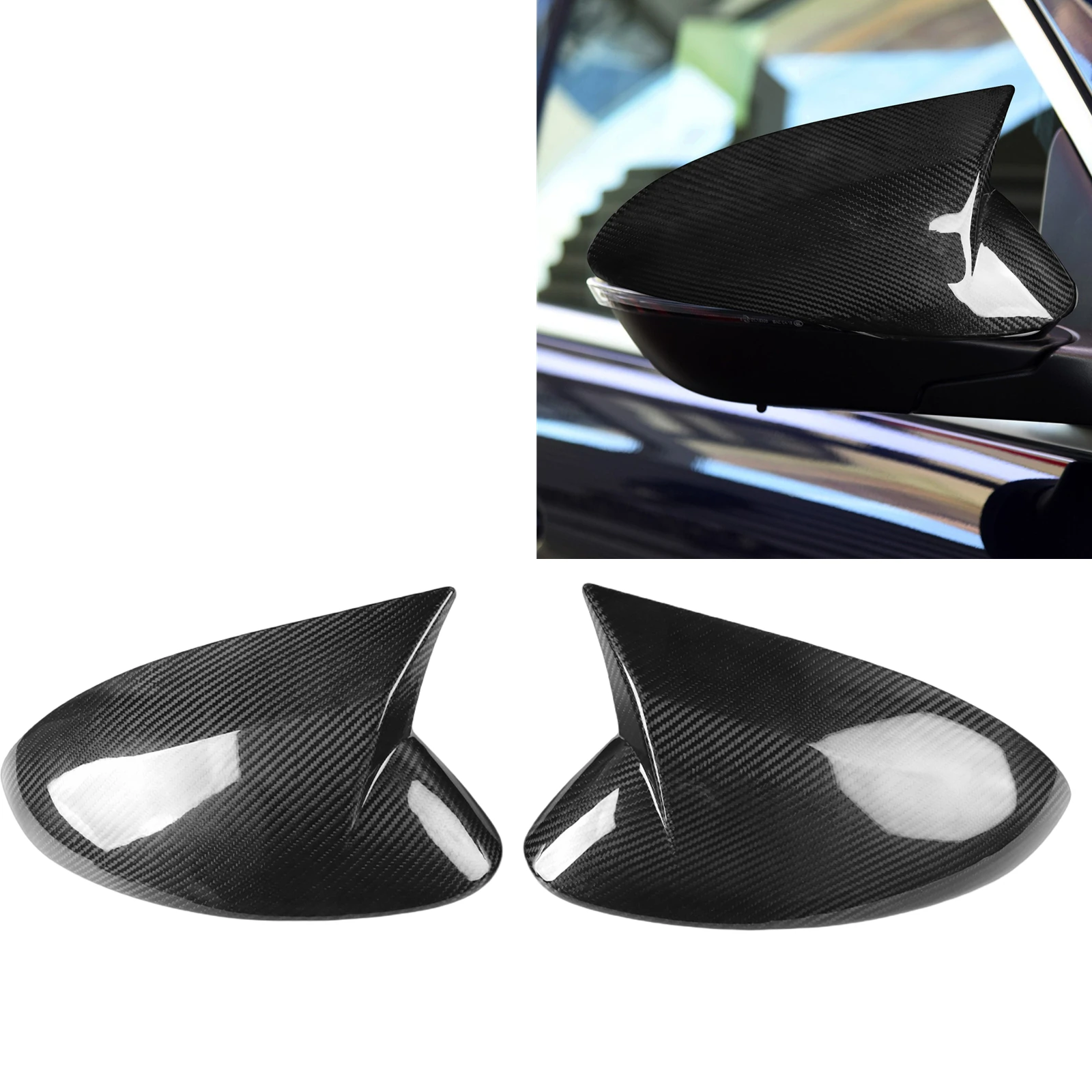 

Rear View Mirror Cover For Alfa Romeo Stelvio 2017-2024 Exterior Side Rearview Cap Shell Add On Type