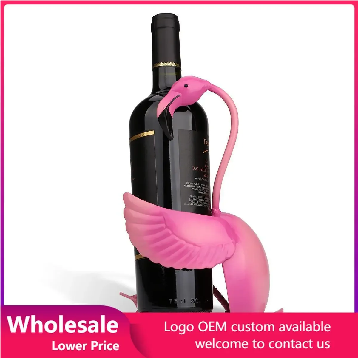 Creative Flamingo Wine Holder Wine Shelf Metal Sculpture Practical Sculpture Home Decoration Interior Wine Stand Crafts