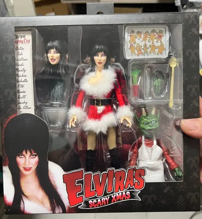 Autentici vestiti di stoffa NECAE Lvira, Mistress of The Dark Christmas Edition da 8 pollici, regali modello fai da te
