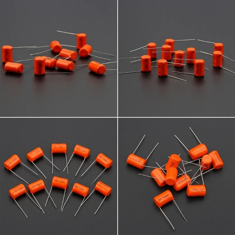 10Pcs Electric Guitar Tone Capacitors Orange Drop Capacitors Tone Caps Polypropylene Film Capacitors 200v 715P .022uf