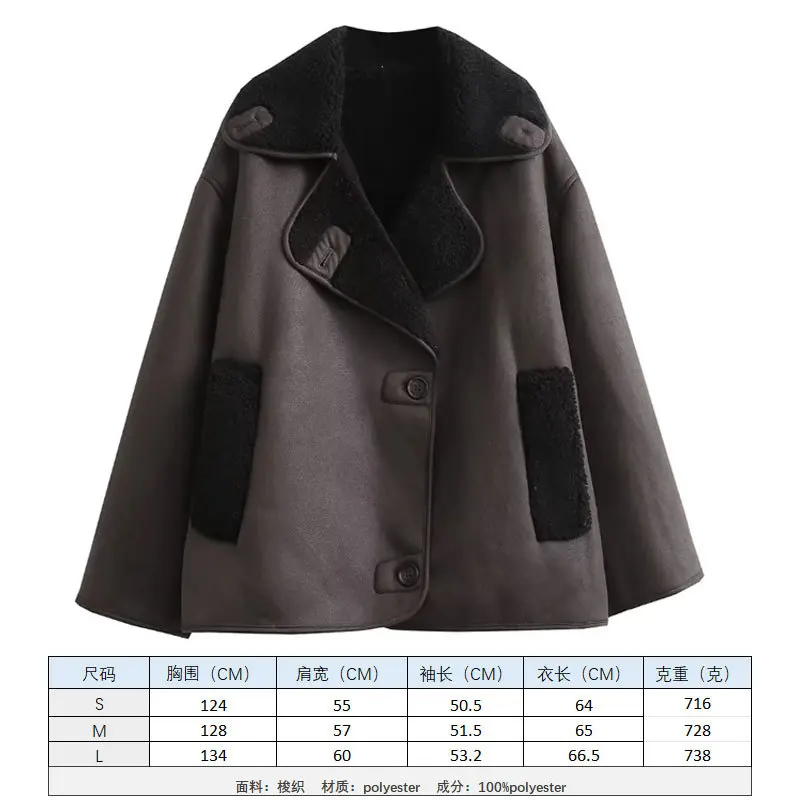 秋冬婦人服 欧米風レトロウールジャケット ラペルルーズファー一体型トップス