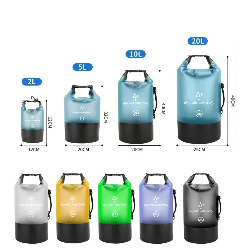 Waterproof Dry Bag for Women Men,2L/5L/10L/20L Roll Top Lightweight Dry Storage Bag for Swimming Travel Kayaking Hiking Floating