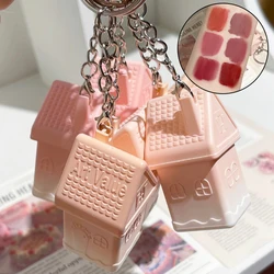 Water Light Stain Lip Gloss Mirror Glass Lipstick Cute Keychain Lip Glazes Long-lasting Waterproof Matte Lip Tint Cosmetics