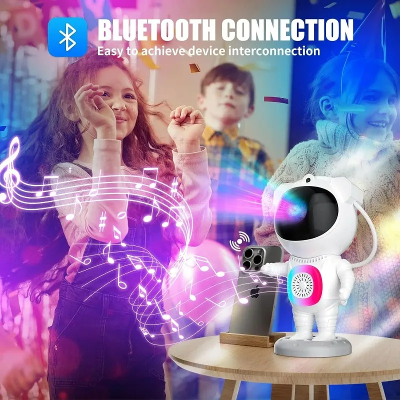 Colorful Astronaut Projection Light with Remote Control Colorful Ambient Light Bedroom Starry Night Light Children's Gift
