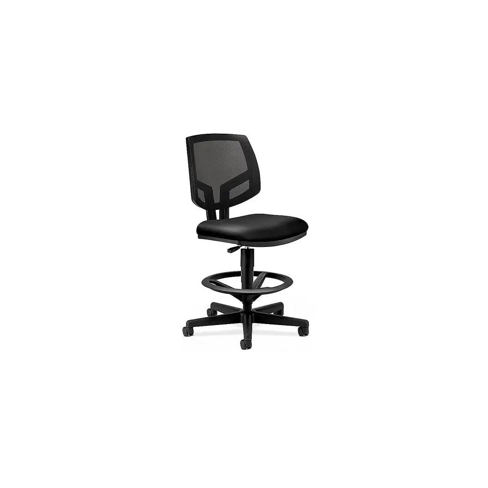Volt Mesh Back Task Stool Upholstered Adjustable Office Stool, Black H5715 -HOT