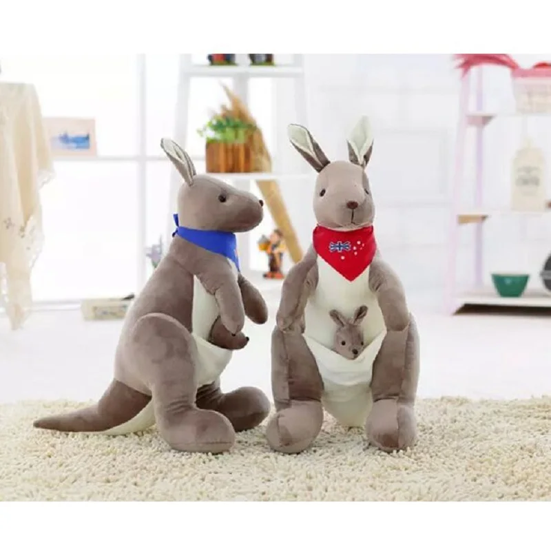 

lovely cartoon kangaroo with scarf plush toy soft doll throw pillow toy birthday gift b2002