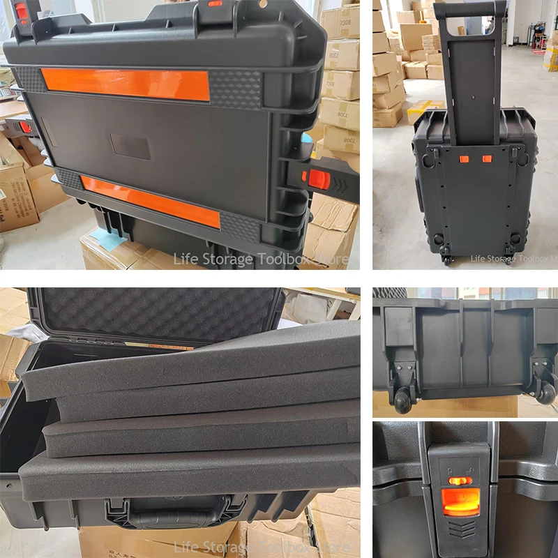 660x495x260MM Large Pull rod Tool Box On Wheels Waterproof Tool Box Organizer Hard Case tool bag Wheeled Protable tool storage