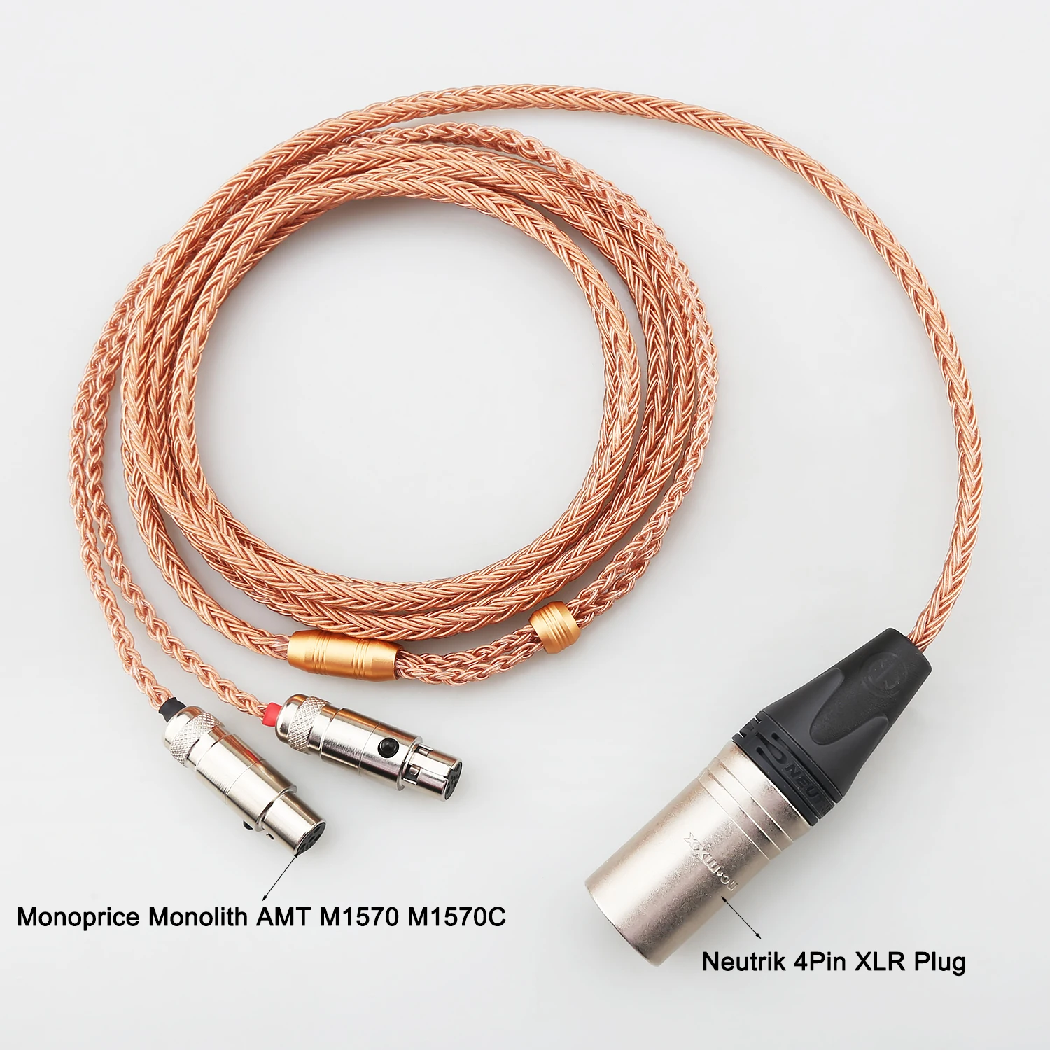 16 Core 7N OCC Headphone Cable Dual 4 Pin Mini XLR for Audeze LCD-2 LCD-3 X XC 4z MX4 GX 2.5 3.5 4.4 6.35 XLR Balanced