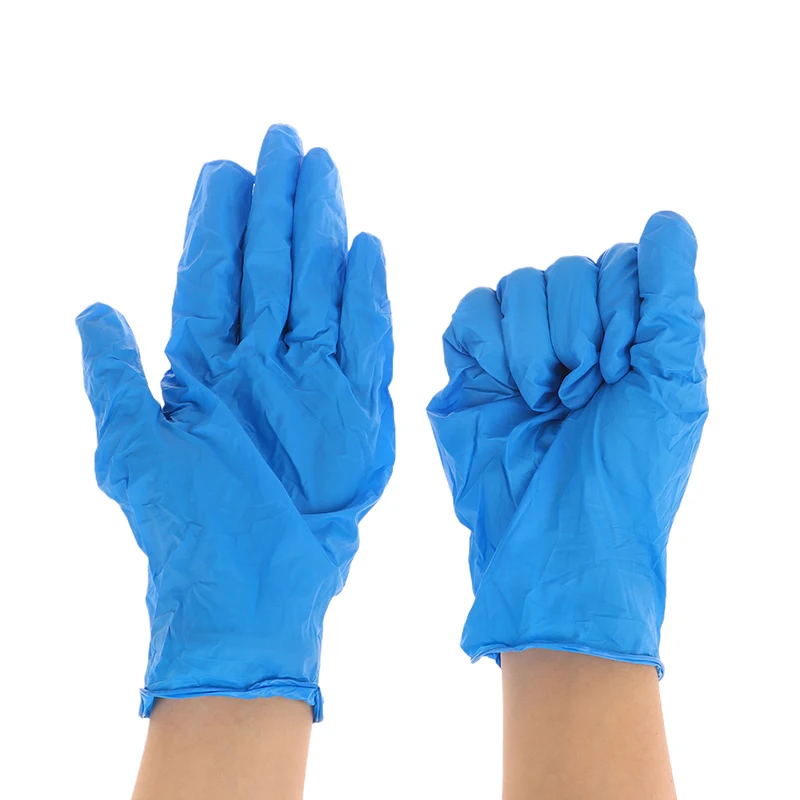 1 par de guantes desechables de nitrilo, limpieza del hogar, industria del coche, jardinería, cuidado de mascotas, cocina, trabajo, guantes para teñir el cabello, herramientas