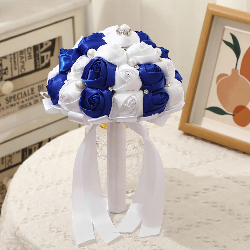 باقة الزفاف الكلاسيكية، ترتيب الأزهار الخالدة، مثالية لتصوير الزفاف، تضيف الأناقة في يومك الخاص! #1