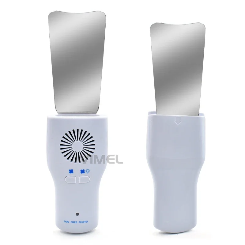 VIMEL Dentals Anti-Fog Mirrors Set Fog Free Intraoral Photography Stainless Steel Mirror with LED Light