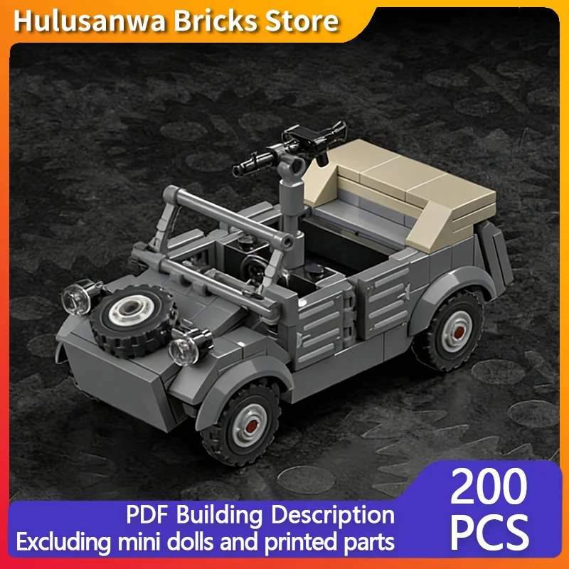 

WW2 Light Off-Road Vehicle Model MOC Building Bricks War Equipment Modular Technology Gifts Holiday Assemble Children Toys Suit