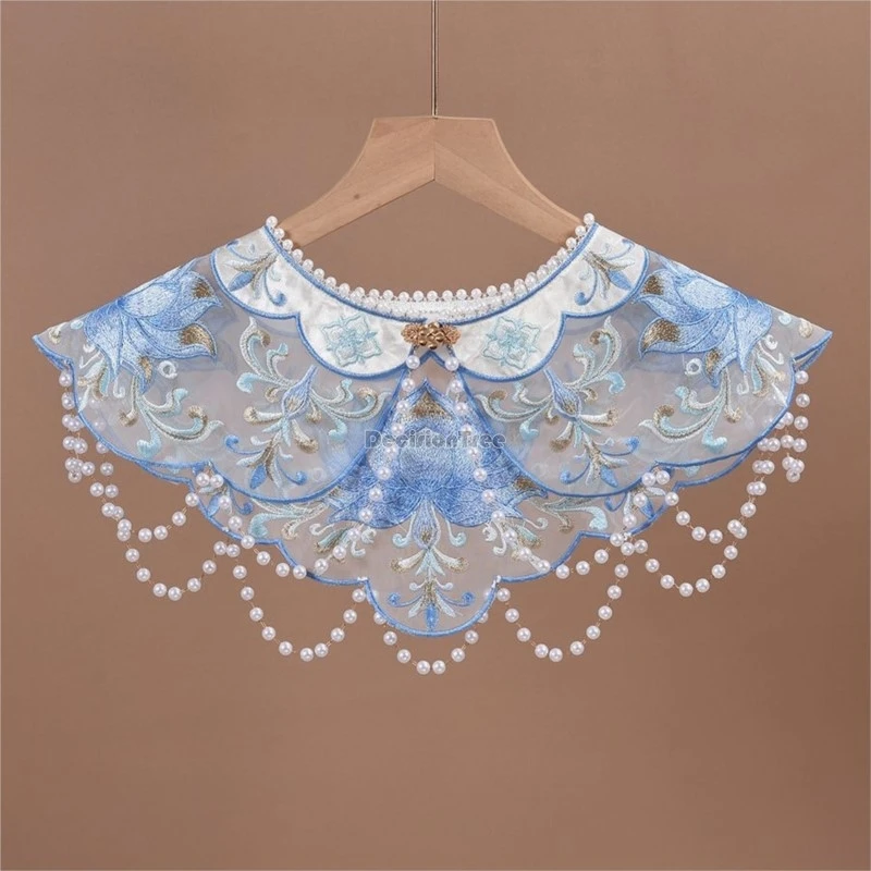 2026 new female ming dynasty hanfu cloud shoulder women's chinese ancient embroidered cloud shoulder retro hanfu accessories