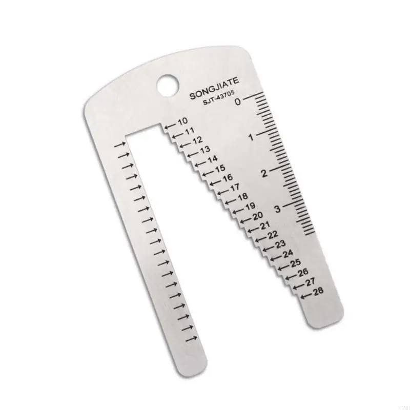 N7MD Watchband Ruler for Watch Band Bracelet Repairing Stainless Steel Measuring Tool Manual Stencil Template Watchband Ruler