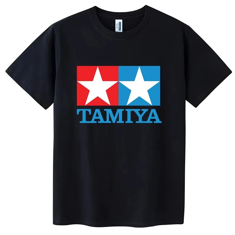 

2025 Tamiya Car Aircraft Ship Model T-Shirt Men Women Cotton Tees Short Sleeve Summer Clothing Y2k Tops Streetwear Men's T-shirt