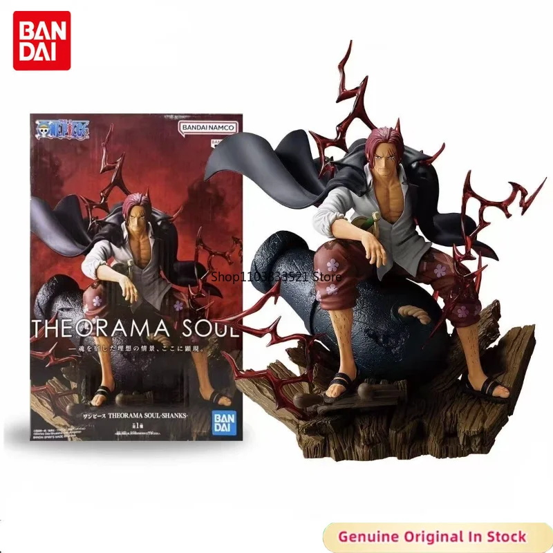 BANDAI Original Anime ONE PIECE THEORAMA SOUL Shanks Character Action Model Desktop Ornaments Hobbies Collectible