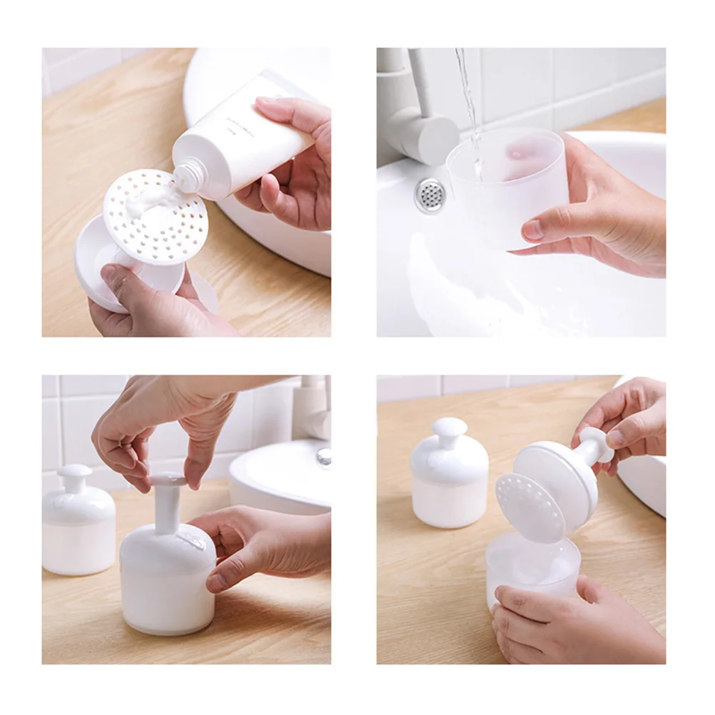

2Pcs Portable Foam Maker Facial Cleanser Bubble Whip Tool for Thick Creamy Foam Washing Trip Use Portable Maker
