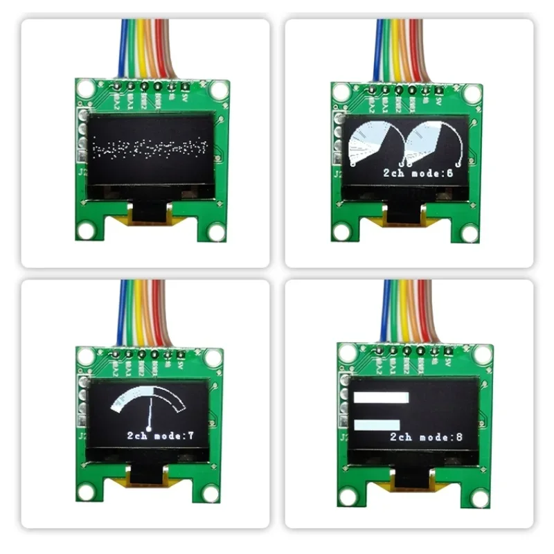 0.96 بوصة OLED ستيريو الموسيقى الطيف عرض محلل مكبر للصوت مؤشر مستوى الصوت محلل الإيقاع VU متر