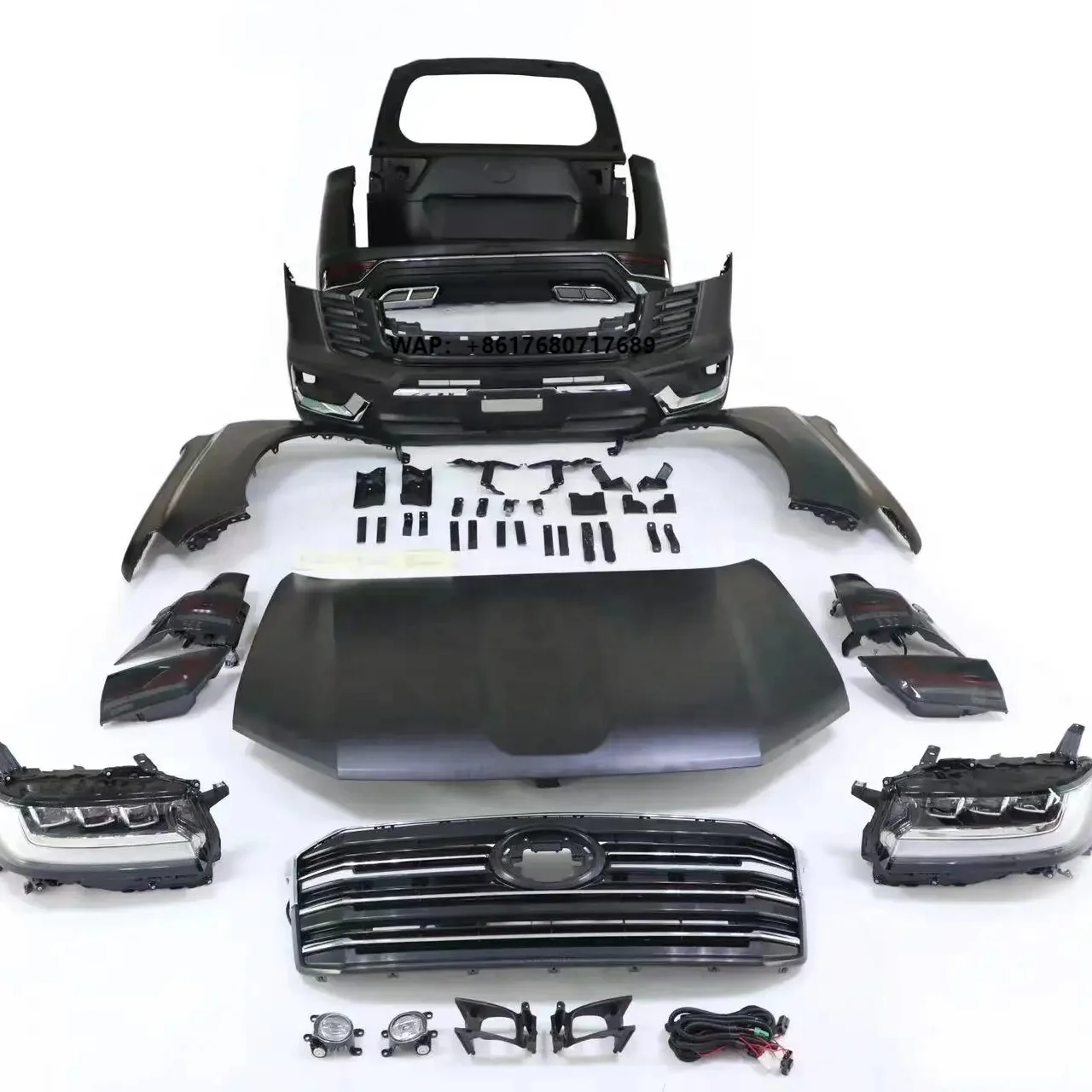 LUXESOEM Car Parts Body Kit for Upgrade for PRADO 120 for PRADO 150 Upgrade to for LAND CRUISER 300 10 Sets High Level /