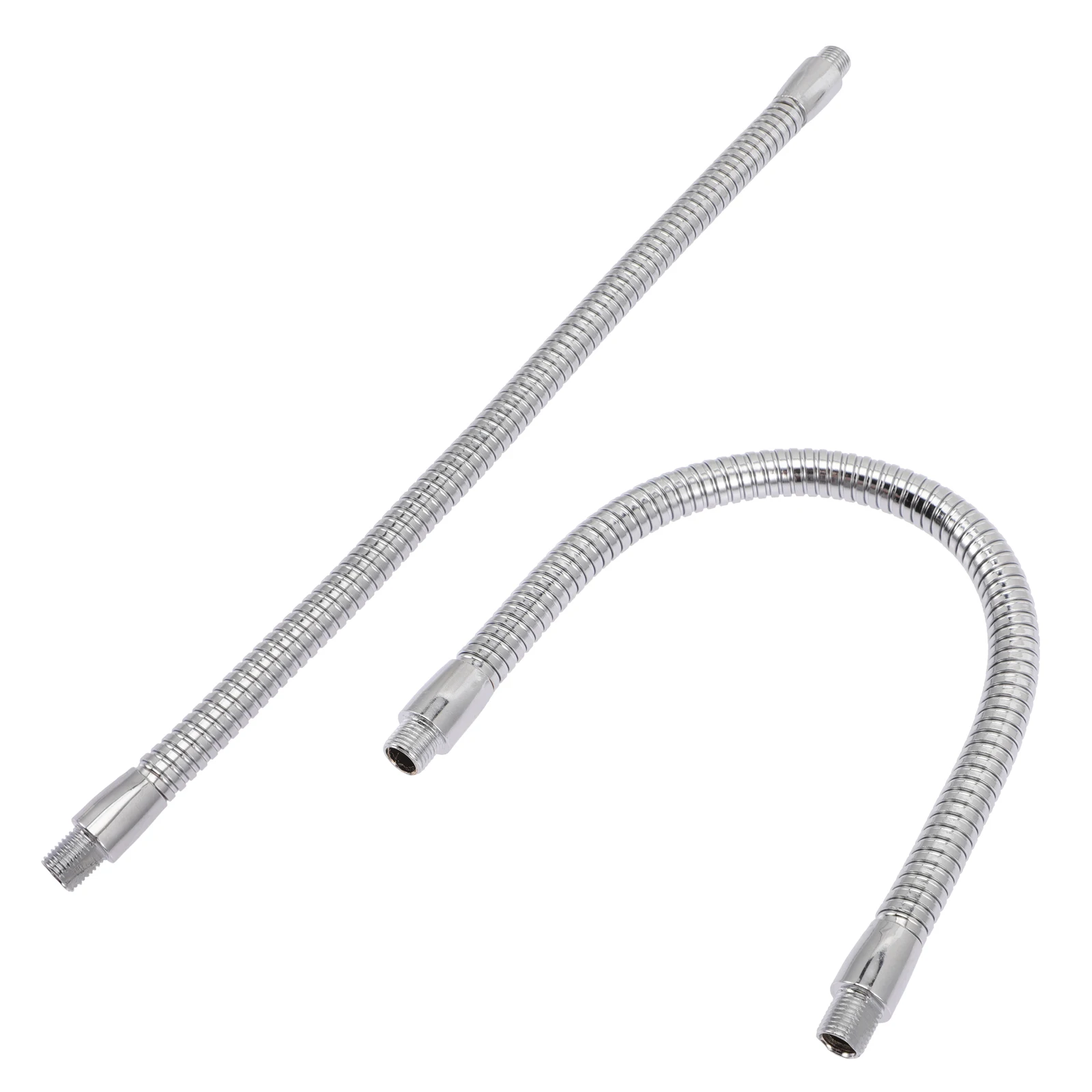 

2 Pcs Desk Lamp Soft Tube Adjustable Metal Hose Metal Bracket Silver Gooseneck for Photography Studio