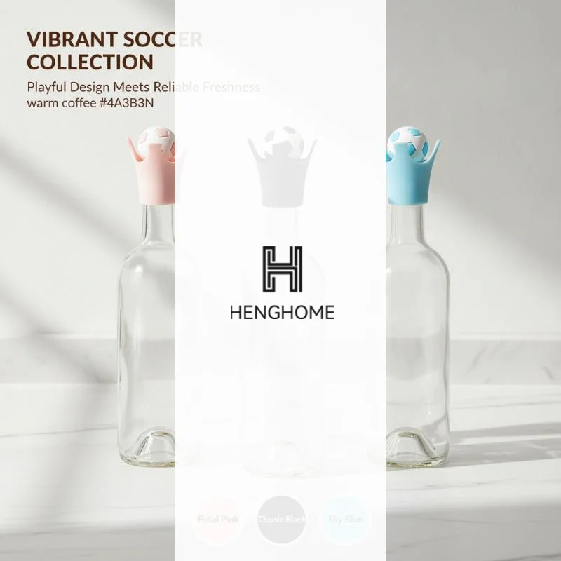Silicone Soccer Wine Bottle Stopper Dust-Proof Flexible Wine Freshness-preserving Stopper Durable Leak-Proof Wine Dust Plug Bar