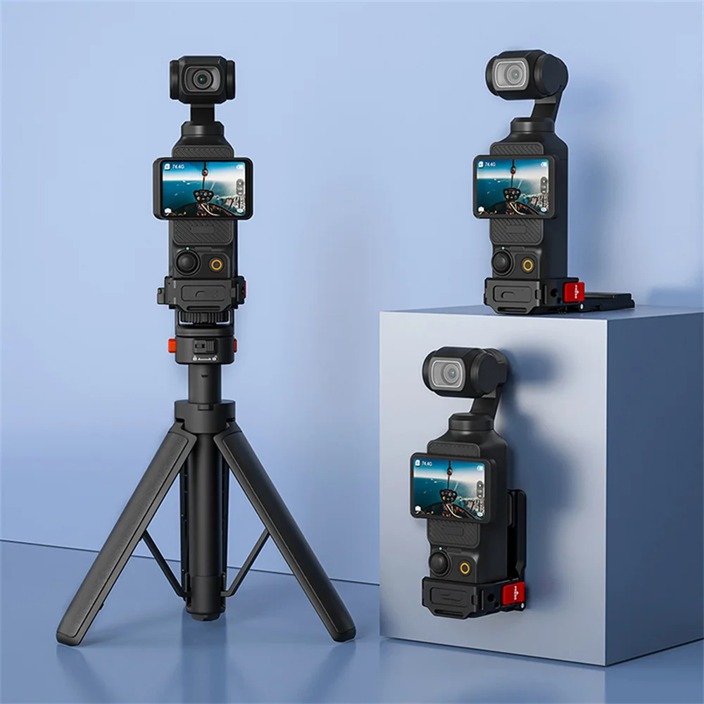 

Магнитный адаптер, кронштейн + веревка + пластина Maget 3 в 1, магнитное крепление, универсальное отверстие 1/4 дюйма для аксессуаров DJI Pocket 3