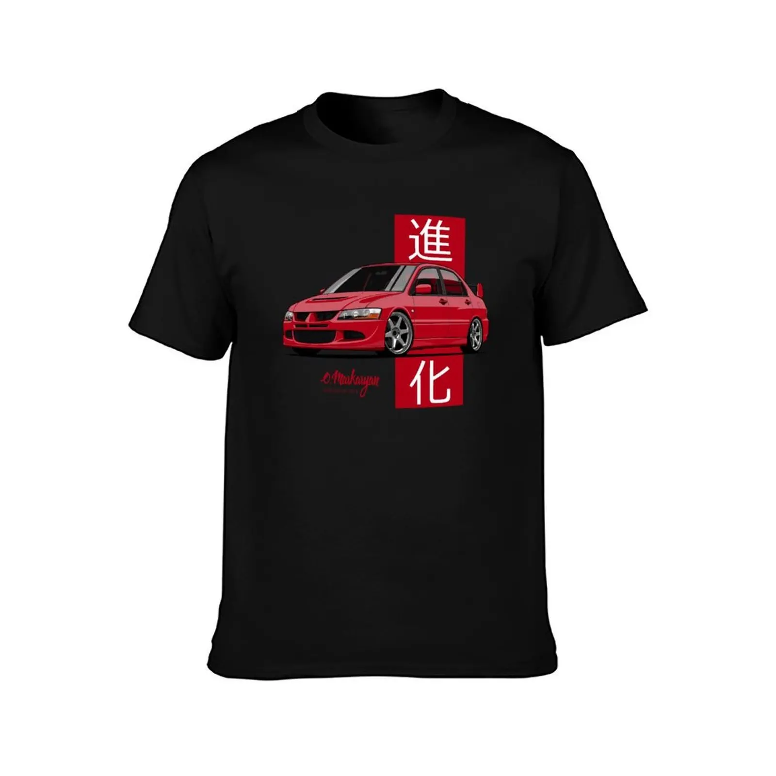 Lancer Evolution VIII (red) T-Shirt Soft Stretch Short Sleeve Top T-Shirt