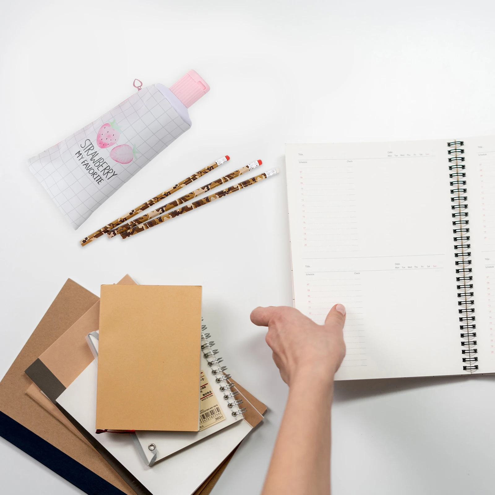 

4 Pcs Toothpaste Pencil Bag Zipper Pouch Aesthetic Cute Cases Pouches Bags with