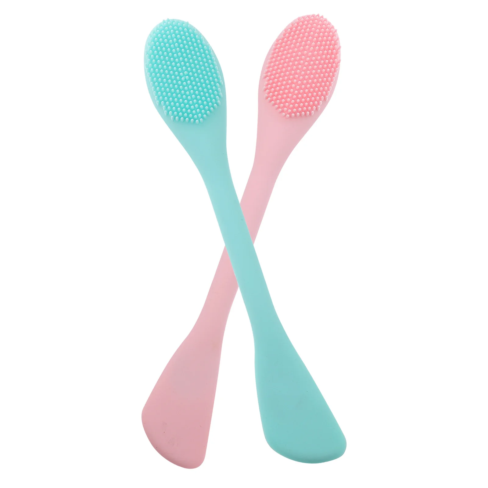 

2Pcs Dual-Head Silicone Face Brush Manual Facial Cleansing Tool Deep Clean Pores Exfoliator Face Wash Brush Skin Care Cleaner