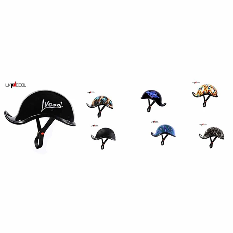 

LVCOOL Baseball Cap Helmet Motorcycle Retro Helmets Summer Open Face Scooter For Cruiser Chopper Women Men