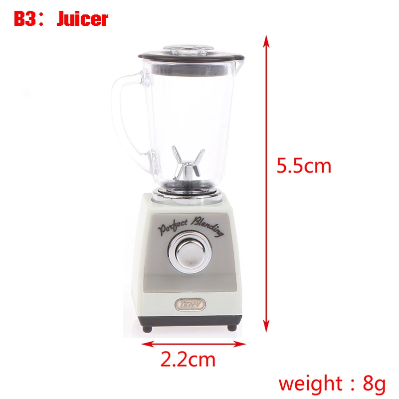 1: 12 Dollhouse Mini Decoration Simulation Coffee Machine Juice Extractor Bread Machine Kitchen Electrical Appliances Model Toys