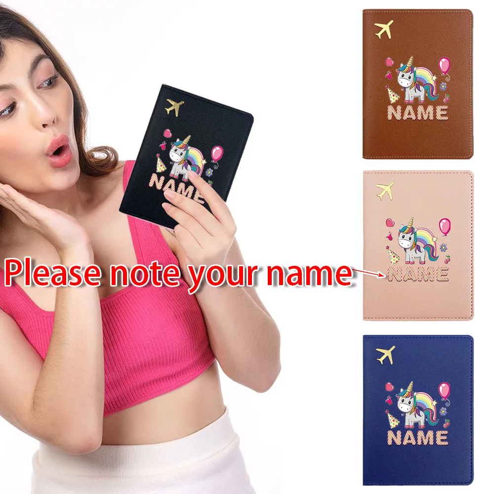 

Customized Name PU Passport Cover RFID Protective Leather Passport Holder Travel Organizer Slim Wallet Card Case Coin Purse DIY