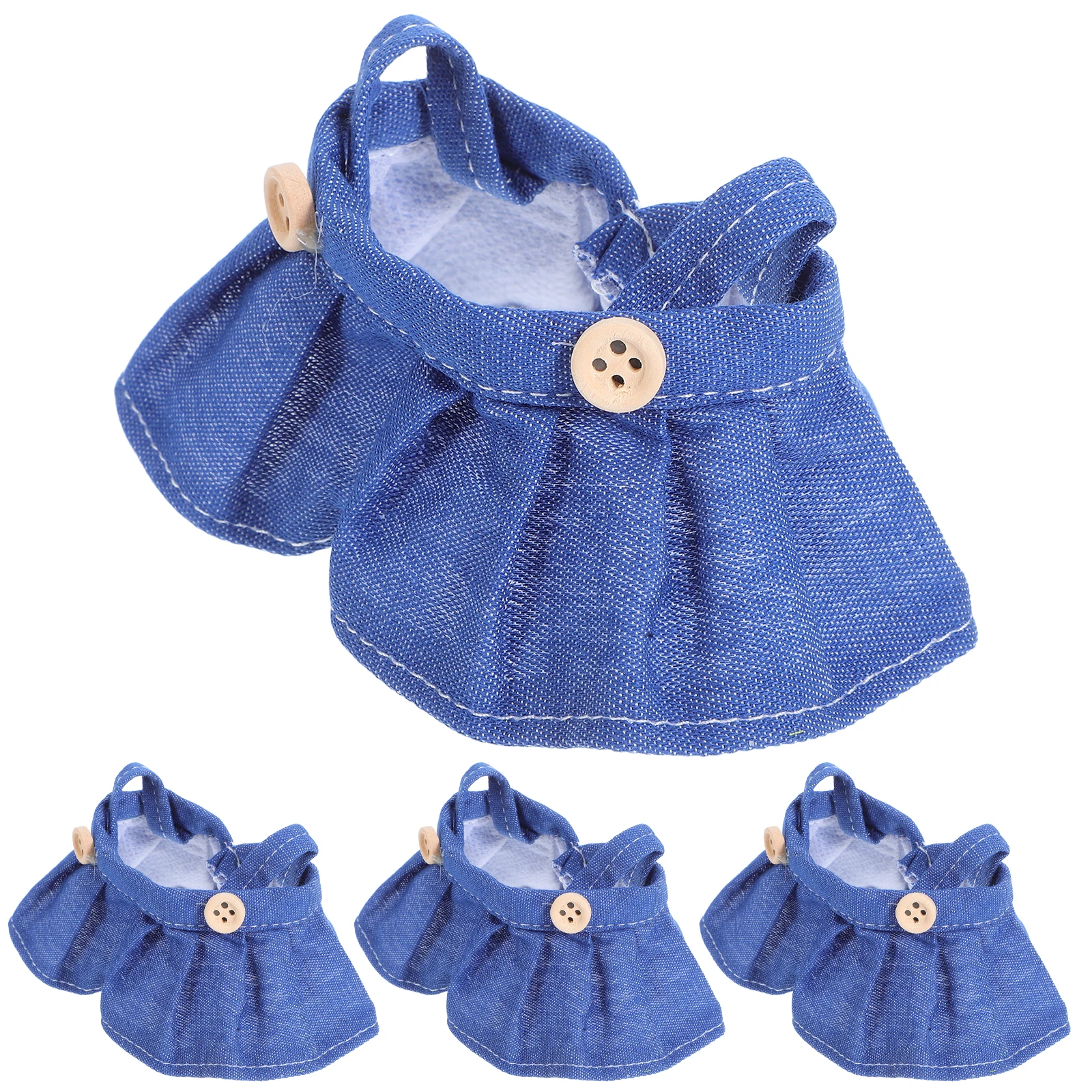 4-delige lijmkleding rok jurk kleding overalls leuke outfit voor poppenlap