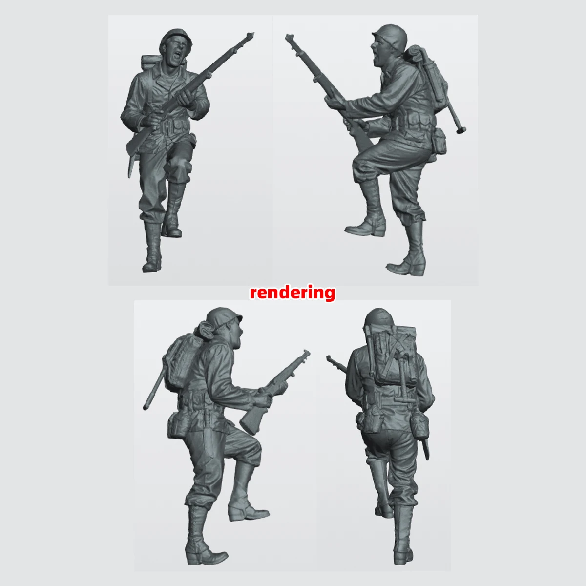 1/35 1/48 1/72 Miniatur-Modellbausatz, Soldatenfigur, Diorama, unbemaltes Harz, Soldat der US-Armee aus dem Zweiten Weltkrieg, militärische Minifigur – Detail 4