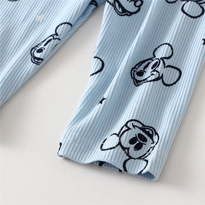 Newborn Baby Clothes Sets Spring Autumn Mickey Mouse Printed Romper + Pant 2Pcs Baby Boy Girl Clothing