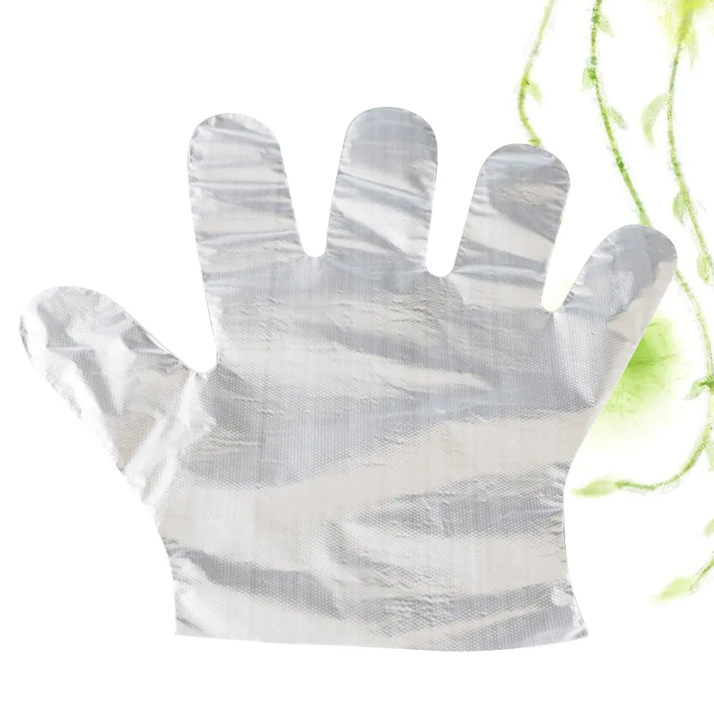 

20Packs Disposable Gloves Plastic Hand Protective Cover for Cooking Cleaning Food Handling Dyeing Industry Ambidextrous Design
