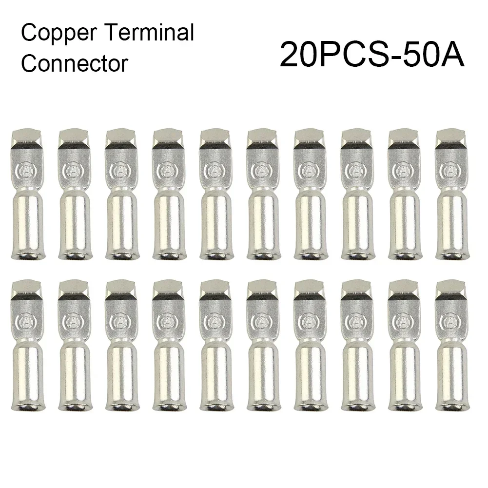 

20pcs 50Amp Cable Terminals Copper Terminal Connector 6-12awg For Forklift Battery Caravan Cable Connector Adapter