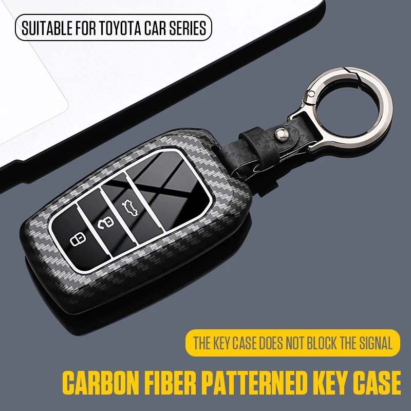 Car Flip Key Cover Case Fit For Toyota Crown 05‑18 (12th‑14th Gen), Camry 05‑15, RAV4, Mark X, Corolla Remote Key Protective She