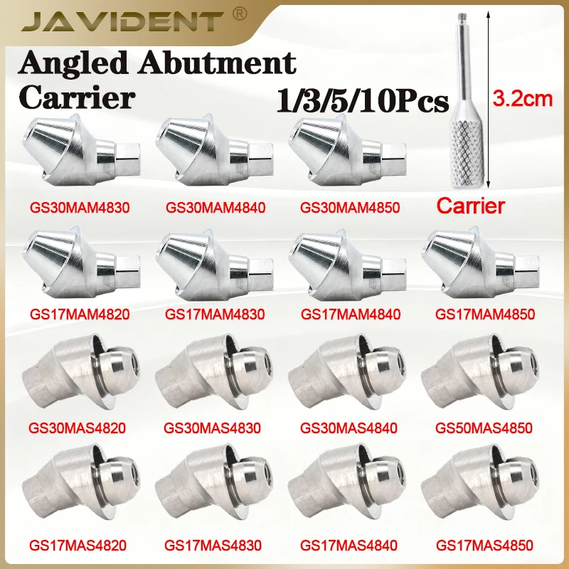 Titanium Angled Dental Implant Abutment Compatible Prosthetic Accessories Compatible With Adin Healing Abutment Transfer Cap