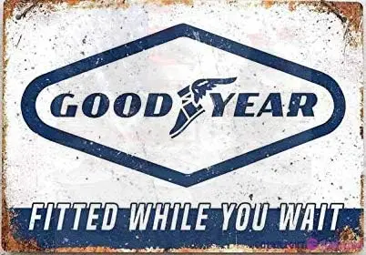 New Retro Metal Tin Sign|Good Year Fitted Sign|Home Club Bar Man Cave Garage Farm Wall Decorative Metal tin Sign 8x12 Inche sign