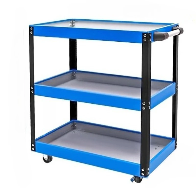 3 Tier Multi Functional Rolling Tool Cart Heavy Duty Steel Utility Cart Tool Perfect For Warehouse&Repair Shop
