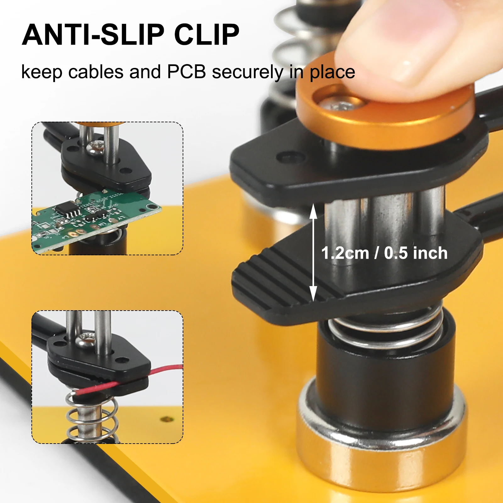 Toolour Magnetic Helping Hands Soldering Tool Press Adjust Distance PCB Clip Solder Wire Holder for Soldering/Electronics Repair image 2