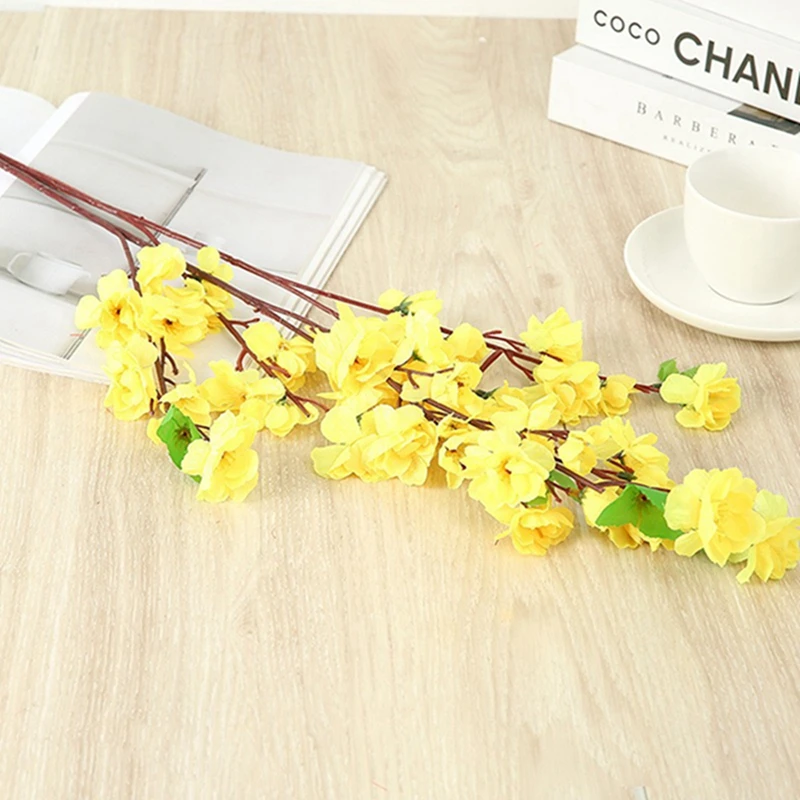 Sakura Kunstbloemen Boeket voor Tuinfeest Bruiloft Huwelijk Decoratie Thuis Kamer Decor Nep Bloemen Tafelvaas Ornament