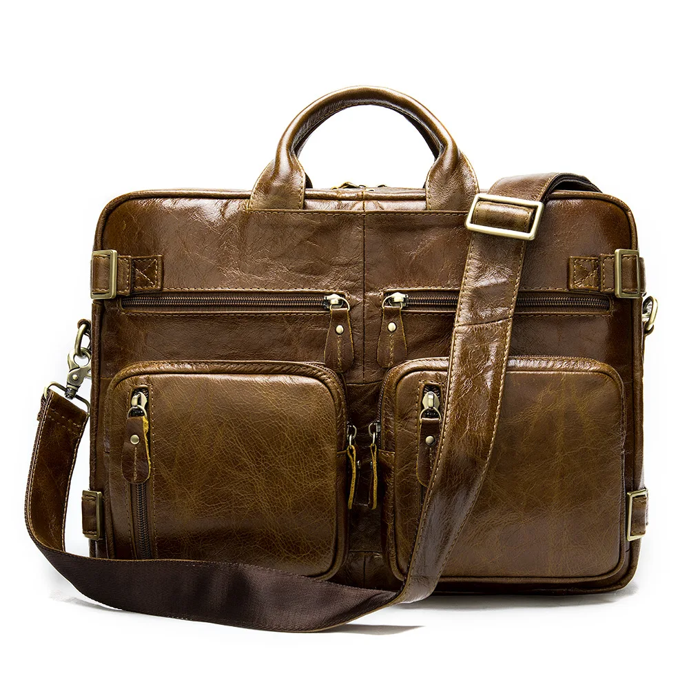 Borsa a tracolla valigetta in pelle nera di marca formale Desinger per borsa per notebook portatile Borsa tote in vera pelle Bagpack 3 in 1