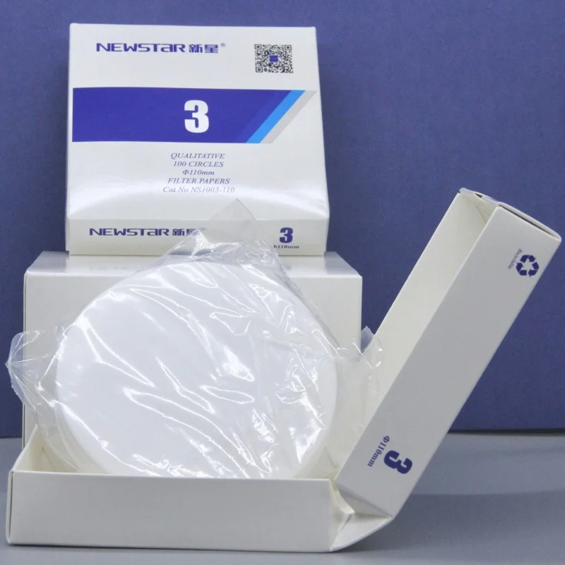 IKEME Qualitative Filter Paper Grade3 Medium-slow 6um Equivalent to What Man Cellulose Filter Paper Suitable for Buchner Funnels