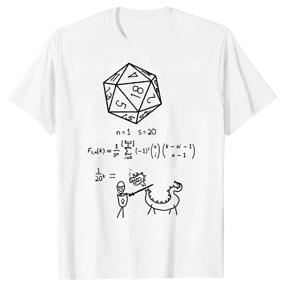 ريترو خمر ADHD & D لفة للتركيز مضحك ألعاب الزنزانات DM RPG النرد التنين تي شيرت الصيف الشارع الشهير الهدايا تي شيرت الرجال