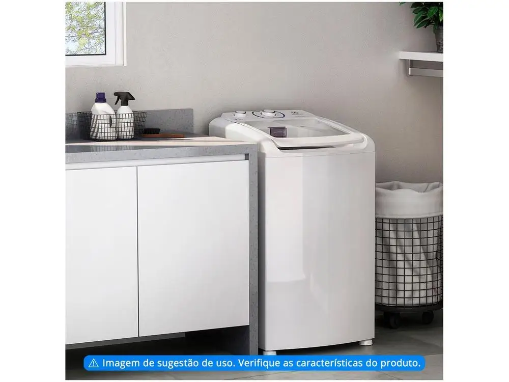 Lavadora de Roupas Electrolux LES09 8,5kg 10 Programas de Lavagem - 220V